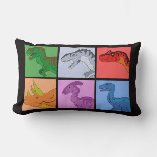 Dinosaur Squares Lumbar Cushion