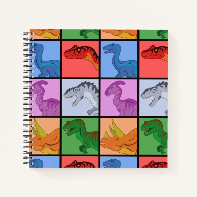 Dinosaur Squares Notebook (Front)