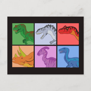 Dinosaur Squares Postcard