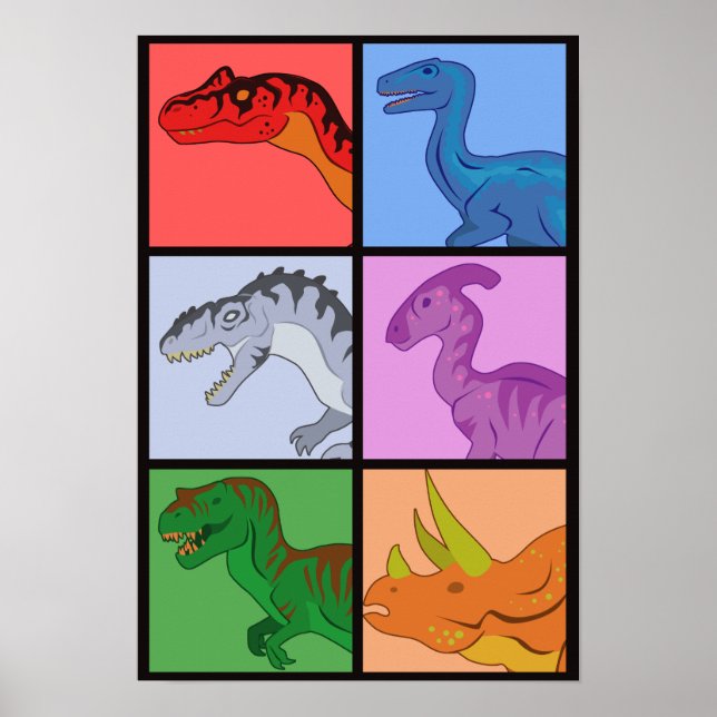 Dinosaur Squares Poster (Front)