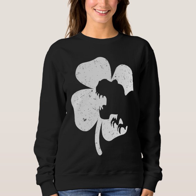 Dinosaur St Patricks Day  Boys Kids Toddler Irish  Sweatshirt (Front)