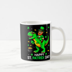 Dinosaur st patricks day leprechaun saint pattys coffee mug