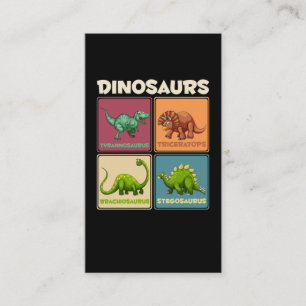 Dinosaur Stegosarus T-rex Triceratops Dino Business Card