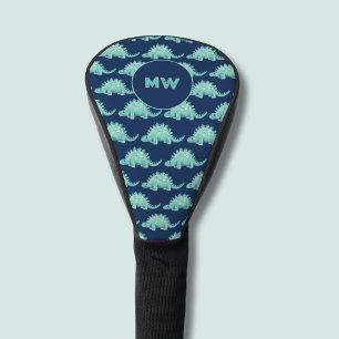 Dinosaur Stegosaurus Initials Golf Head Cover