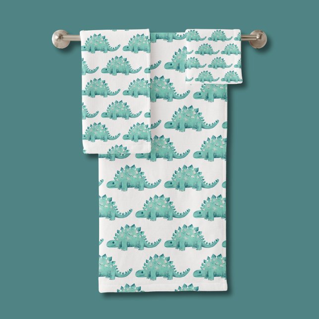 Dinosaur Stegosaurus Kids Bath Towel Set (Creator Uploaded)