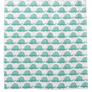 Dinosaur Stegosaurus Kids Shower Curtain