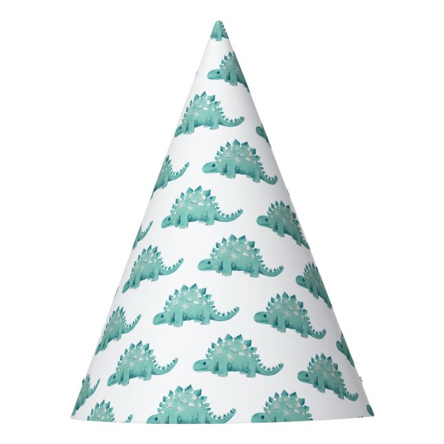 Dinosaur Stegosaurus Pattern Party Hat (Front)