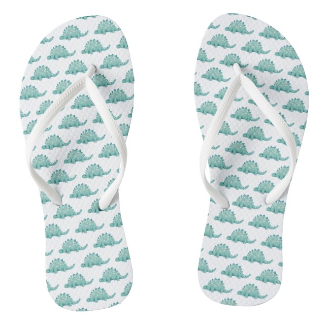 Dinosaur Stegosaurus Pattern Thongs (Footbed)