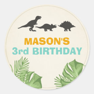 Dinosaur Sticker Envelope Seal Dino