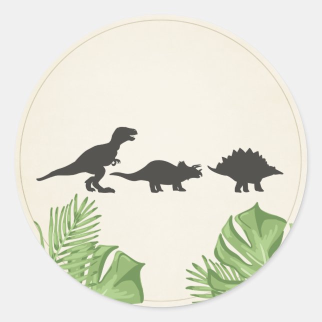 Dinosaur Sticker Envelope Seal Dino (Front)