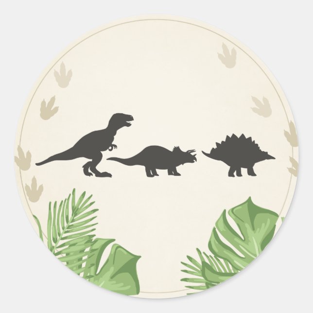 Dinosaur Sticker Envelope Seal Dino (Front)