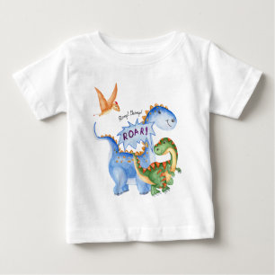 Dinosaur Stomp Chomp Rawr Birthday Party Baby T-Shirt