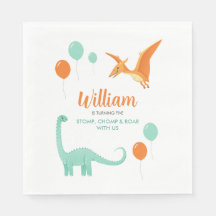 Dinosaur Stomp Chomp Rawr Birthday Party Boy