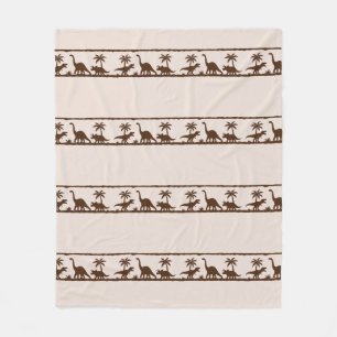 Dinosaur Stripe Fleece Blanket