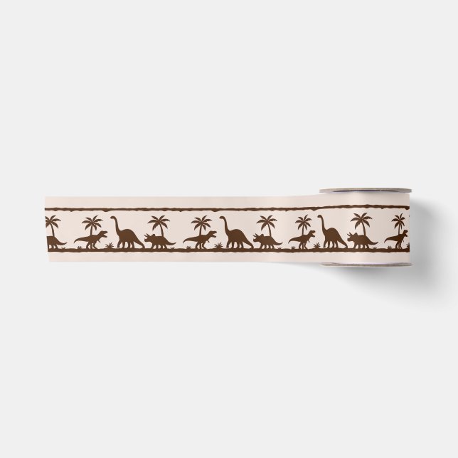 Dinosaur Stripe Satin Ribbon (Front)