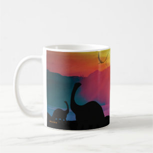 Dinosaur Sunset Coffee Mug
