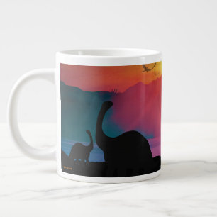 Dinosaur Sunset Large Coffee Mug