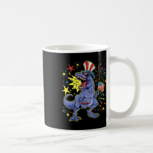 Dinosaur T-rex 4th Of July Celebrating Independenc Coffee Mug