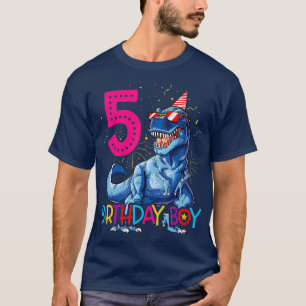 Dinosaur T rex 5 year Old T shirt Kids 5th