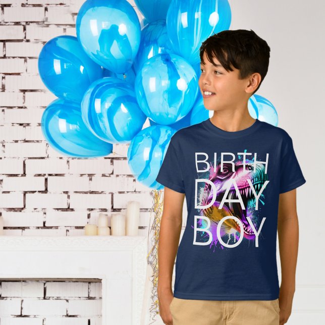 Dinosaur T-rex Birthday Boy T-Shirt (Creator Uploaded)