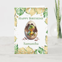 Dinosaur T Rex Birthday Cute Jurassic Card