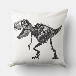 Dinosaur T Rex Bones Cushion