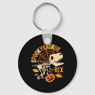 Dinosaur T Rex Boo Halloween Costume Funny Pumpkin Key Ring
