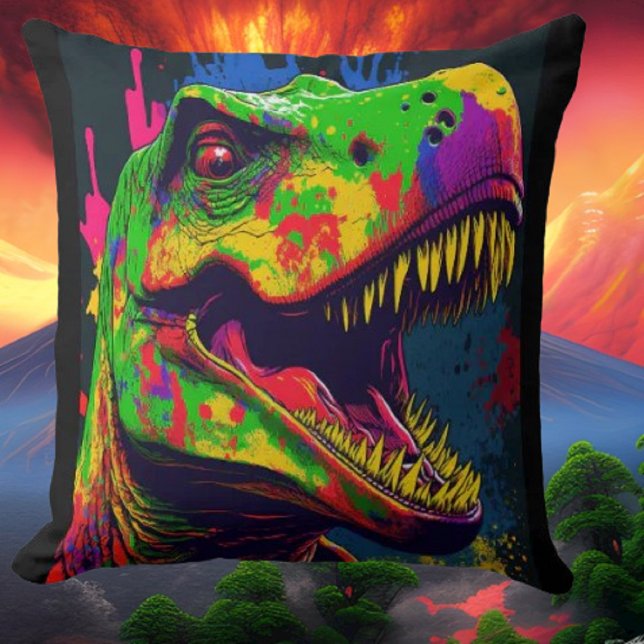 Dinosaur T Rex Boy Cushion (Bring your dream party to life with our selection of quality Dinosaur themed party supplies )