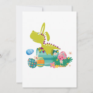 Dinosaur T-Rex Bunny Easter Egg Funny Gifts Holiday Card