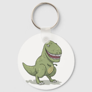 Dinosaur T Rex Cartoon Key Ring