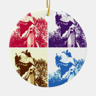 Dinosaur T-Rex Ceramic Tree Decoration