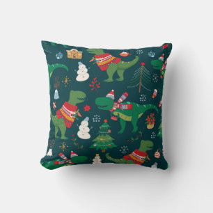 Dinosaur T-Rex: Christmas New Year. Cushion