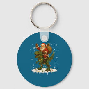 Dinosaur T Rex Christmas Santa Boys Men Girls Xmas Key Ring