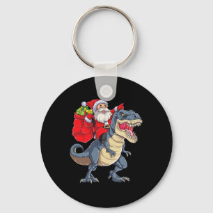 Dinosaur T Rex Christmas Santa Boys Men Girls Xmas Key Ring