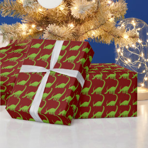 DINOSAUR T REX CHRISTMAS WRAPPING PAPER