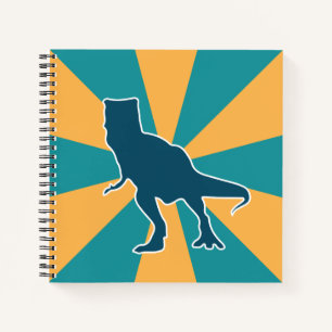 Dinosaur t-rex colourful cartoon notebook