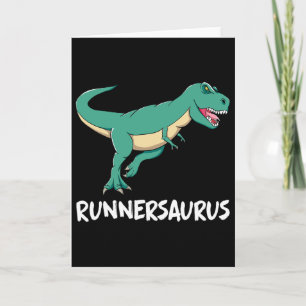 Dinosaur T-rex Dino Funny Exercise Cardio Running  Card