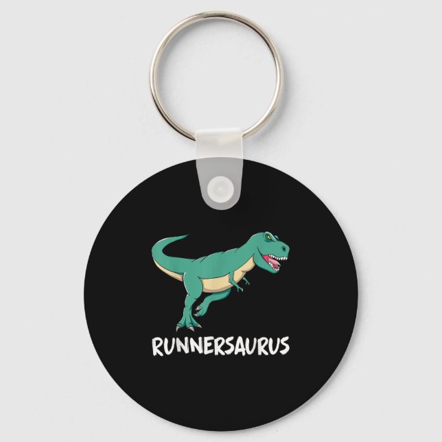 Dinosaur T-rex Dino Funny Exercise Cardio Running  Key Ring (Front)