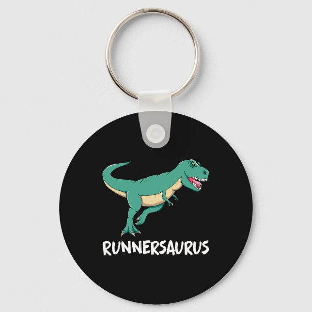 Dinosaur T-rex Dino Funny Exercise Cardio Running  Key Ring (Front)