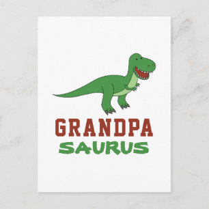 Dinosaur T-Rex Dino Granddad Abuelo Grandpasaurus Postcard