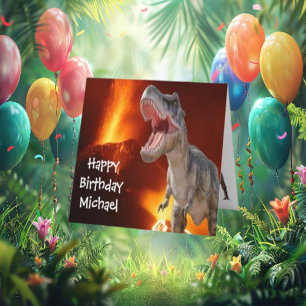 Dinosaur T-rex jurassic world card