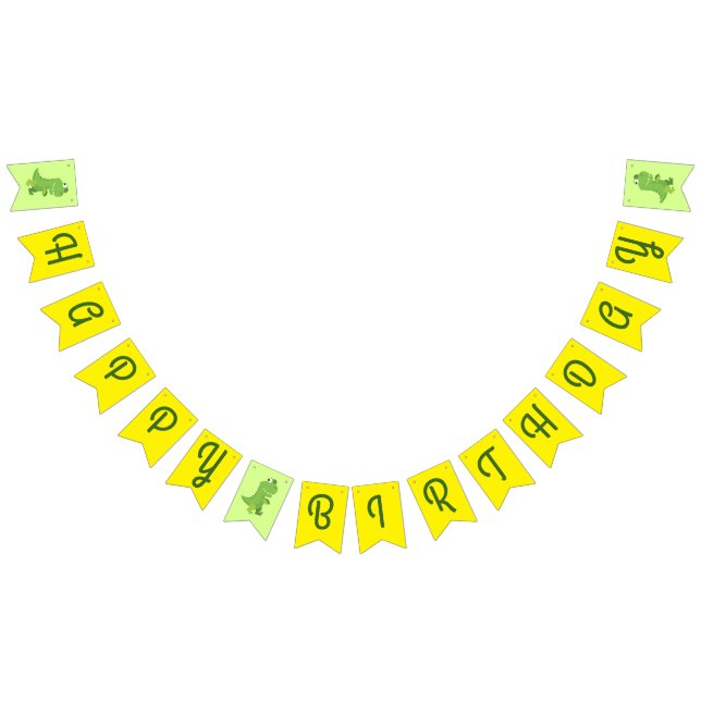 Dinosaur T-rex Kids 1st Birthday Dino Party Bunting (All)