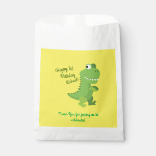 Dinosaur T-rex Kids 1st Birthday Dino Party Favour Bag