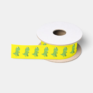 Dinosaur T-rex Kids 1st Birthday Dino Party Satin Ribbon