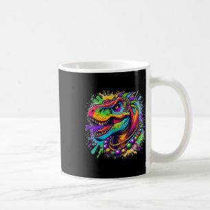 Dinosaur T Rex Mardi Gras Louisiana Carnival Colou Coffee Mug