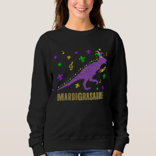 Dinosaur T Rex Mardi Gras Shirt for Boys Shirt Par