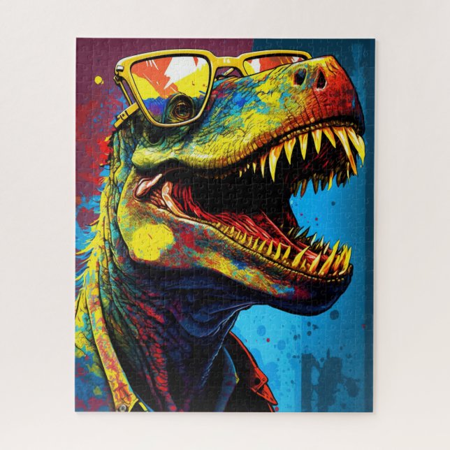 Dinosaur  T Rex Modern World Kids Jigsaw Puzzle (Vertical)