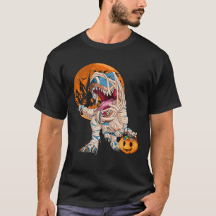 Dinosaur T Rex Mummy Pumpkin Halloween Costume For T-Shirt