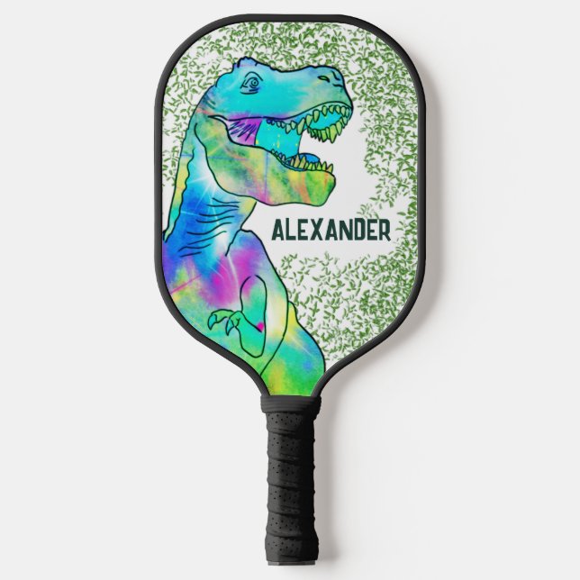 Dinosaur T Rex Personalised Pickleball Paddle (Front)