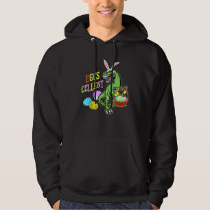 Dinosaur T Rex Rabbit Easter Eggs Cellent Excellen Hoodie